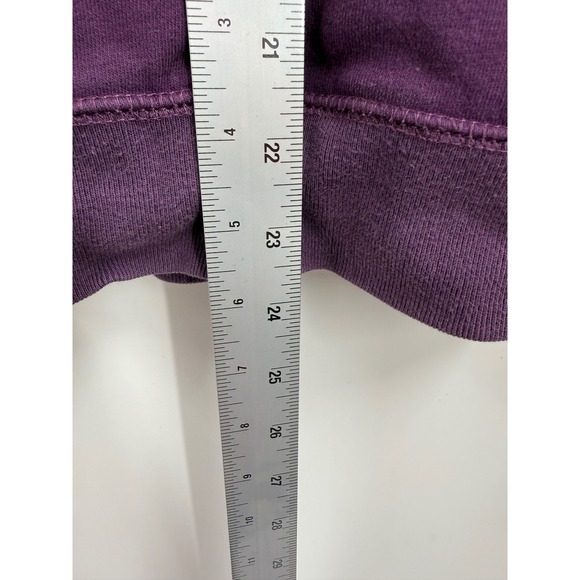 LLBean Womens Purple Fleece Lined Zip Up Hoodie Sweatshirt Size L - Picture 8 of 8